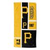 [Personalization Only] OFFICIAL MLB Colorblock Personalized Beach Towel - Pirates - Personalization Only