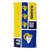 [Personalization Only] OFFICIAL NFL Colorblock Personalized Beach Towel - Los Angeles Rams - Personalization Only