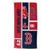 [Personalization Only] OFFICIAL MLB Colorblock Personalized Beach Towel - Red Sox - Personalization Only