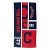 [Personalization Only] OFFICIAL MLB Colorblock Personalized Beach Towel - Guardians - Personalization Only