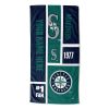 [Personalization Only] OFFICIAL MLB Colorblock Personalized Beach Towel - Mariners - Personalization Only