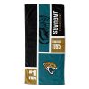 [Personalization Only] OFFICIAL NFL Colorblock Personalized Beach Towel - Jaguars - Personalization Only