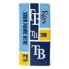 [Personalization Only] OFFICIAL MLB Colorblock Personalized Beach Towel - Rays - Personalization Only