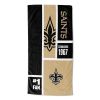 [Personalization Only] OFFICIAL NFL Colorblock Beach Towel - Saints - Personalization Only