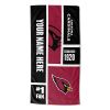 [Personalization Only] OFFICIAL NFL Colorblock Personalized Beach Towel - Cardinals - Personalization Only