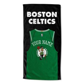 [Personalization Only] OFFICIAL NBA Jersey Beach Towel - Boston Celtics - Personalization Only