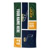 [Personalization Only] OFFICIAL NBA Colorblock Personalized Beach Towel - Utah Jazz - Personalization Only