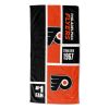 [Personalization Only] OFFICIAL NHL Colorblock Personalized Beach Towel - Philadelphia Flyers - Personalization Only