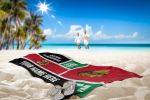 [Personalization Only] OFFICIAL NHL Colorblock Personalized Beach Towel - Chicago Blackhawks - Personalization Only