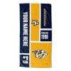 [Personalization Only] OFFICIAL NHL Colorblock Personalized Beach Towel - Nashville Predators - Personalization Only