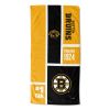 [Personalization Only] OFFICIAL NHL Colorblock Personalized Beach Towel - Boston Bruins - Personalization Only