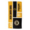 [Personalization Only] OFFICIAL NHL Colorblock Personalized Beach Towel - Boston Bruins - Personalization Only