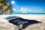 [Personalization Only] OFFICIAL NHL Jersey Personalized Beach Towel - Kraken - Personalization Only