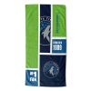 [Personalization Only] OFFICIAL NBA Colorblock Personalized Beach Towel - Minnesota Timberwolves - Personalization Only