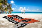 [Personalization Only] OFFICIAL NHL Colorblock Personalized Beach Towel - Philadelphia Flyers - Personalization Only