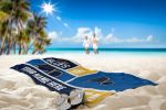 [Personalization Only] OFFICIAL NHL Colorblock Personalized Beach Towel - St. Louis Blues - Personalization Only