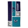 [Personalization Only] OFFICIAL NBA Colorblock Personalized Beach Towel - Charlotte Hornets - Personalization Only