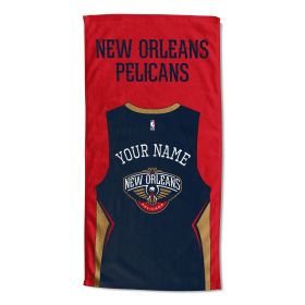 [Personalization Only] OFFICIAL NBA Jersey Beach Towel - New Orleans Pelicans - Personalization Only