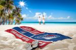 [Personalization Only] OFFICIAL NHL Colorblock Personalized Beach Towel - New York Rangers - Personalization Only