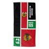 [Personalization Only] OFFICIAL NHL Colorblock Personalized Beach Towel - Chicago Blackhawks - Personalization Only