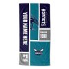 [Personalization Only] OFFICIAL NBA Colorblock Personalized Beach Towel - Charlotte Hornets - Personalization Only