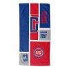 [Personalization Only] OFFICIAL NBA Colorblock Personalized Beach Towel - Detroit Pistons - Personalization Only