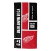 [Personalization Only] OFFICIAL NHL Colorblock Personalized Beach Towel - Detroit Red Wings - Personalization Only