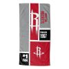 [Personalization Only] OFFICIAL NBA Colorblock Personalized Beach Towel - Houston Rockets - Personalization Only