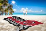 [Personalization Only] OFFICIAL NHL Colorblock Beach Towel - New Jersey Devils - Personalization Only