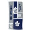 [Personalization Only] OFFICIAL NHL Colorblock Personalized Beach Towel - Toronto Maple Leafs - Personalization Only