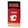 [Personalization Only] OFFICIAL NHL Jersey Personalized Beach Towel - Flames - Personalization Only