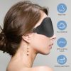 Travel 3D Eye Mask Sleep Soft Padded Shade Cover Rest Relax Sleeping Blindfold - Black