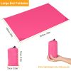 Portable Beach Blanket 4.6' x 6.6' Waterproof Foldable Camping Rug Pocket Sandproof Picnic Mat - Pink