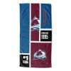 [Personalization Only] OFFICIAL NHL Colorblock Personalized Beach Towel - Colorado Avalanche - Personalization Only