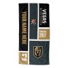 [Personalization Only] OFFICIAL NHL Colorblock Personalized Beach Towel - Vegas Golden Knights - Personalization Only