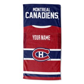 [Personalization Only] OFFICIAL NHL Jersey Personalized Beach Towel - Canadiens - Personalization Only