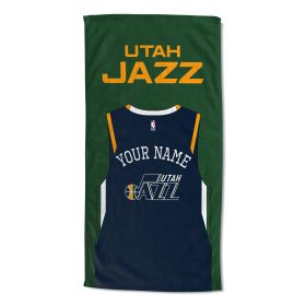 [Personalization Only] OFFICIAL NBA Jersey Personalized Beach Towel - Utah Jazz - Personalization Only