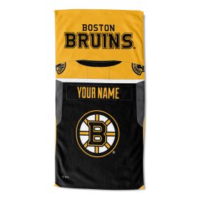 [Personalization Only] OFFICIAL NHL Jersey Personalized Beach Towel - Bruins - Personalization Only