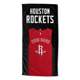 [Personalization Only] OFFICIAL NBA Jersey Personalized Beach Towel - Houston Rockets - Personalization Only