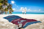 [Personalization Only] OFFICIAL NHL Jersey Personalized Beach Towel - Avalanche - Personalization Only