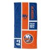 [Personalization Only] OFFICIAL NHL Colorblock Personalized Beach Towel - New York Islanders - Personalization Only