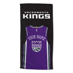 [Personalization Only] OFFICIAL NBA Jersey Personalized Beach Towel - Sacramento Kings - Personalization Only