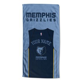 [Personalization Only] OFFICIAL NBA Jersey Personalized Beach Towel - Memphis Grizzlies - Personalization Only