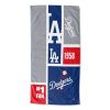 [Personalization Only] OFFICIAL MLB Colorblock Personalized Beach Towel - Dodgers - Personalization Only