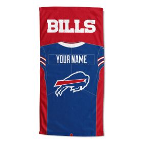 [Personalization Only] OFFICIAL NFL Jersey Personalized Beach Towel - Buffalo Bills - Personalization Only