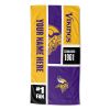 [Personalization Only] OFFICIAL NFL Colorblock Personalized Beach Towel - Vikings - Personalization Only