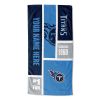 [Personalization Only] OFFICIAL NFL Colorblock Personalized Beach Towel - Titans - Personalization Only