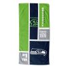 [Personalization Only] OFFICIAL NFL Colorblock Personalized Beach Towel - Seahawks - Personalization Only