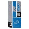 [Personalization Only] OFFICIAL NFL Colorblock Personalized Beach Towel - Lions - Personalization Only