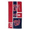 [Personalization Only] OFFICIAL MLB Colorblock Personalized Beach Towel - Nationals - Personalization Only